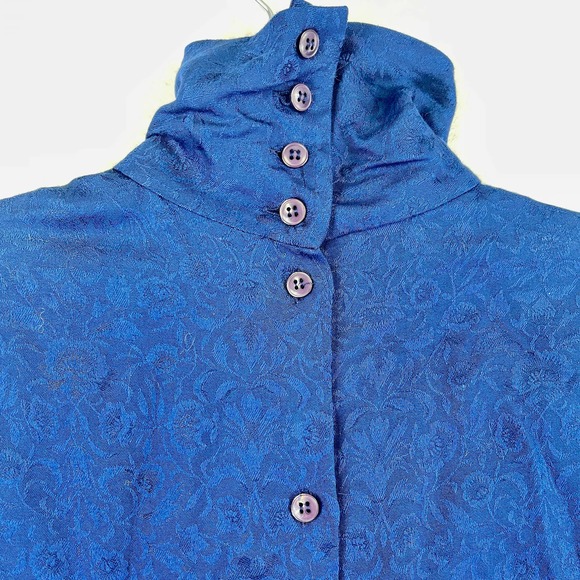 VINTAGE MATTHEW LOMBARDI MAGGY LONDON Womens Medium Floral Button Sleeveless Top - Picture 11 of 12